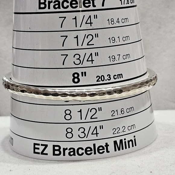 Silpada Bangle Bracelet 925 Hammered Solid Sterling Silver - Picture 14 of 16